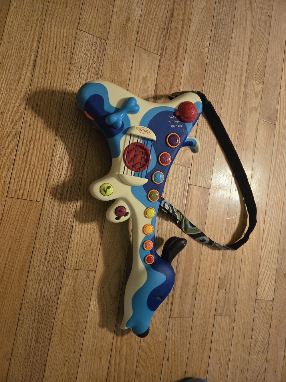 Blue & Cream Electronic Guitar Toy -